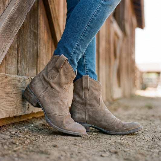 Zoey - Pointed Toe Western Ankle Boots