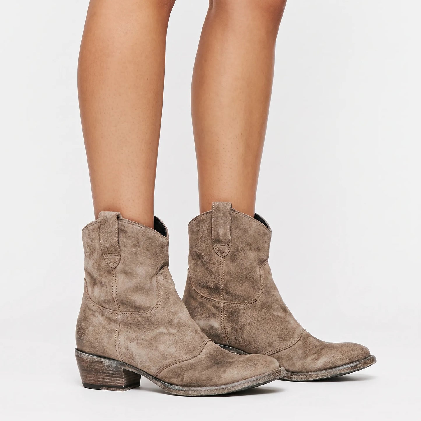 Zoey - Pointed Toe Western Ankle Boots