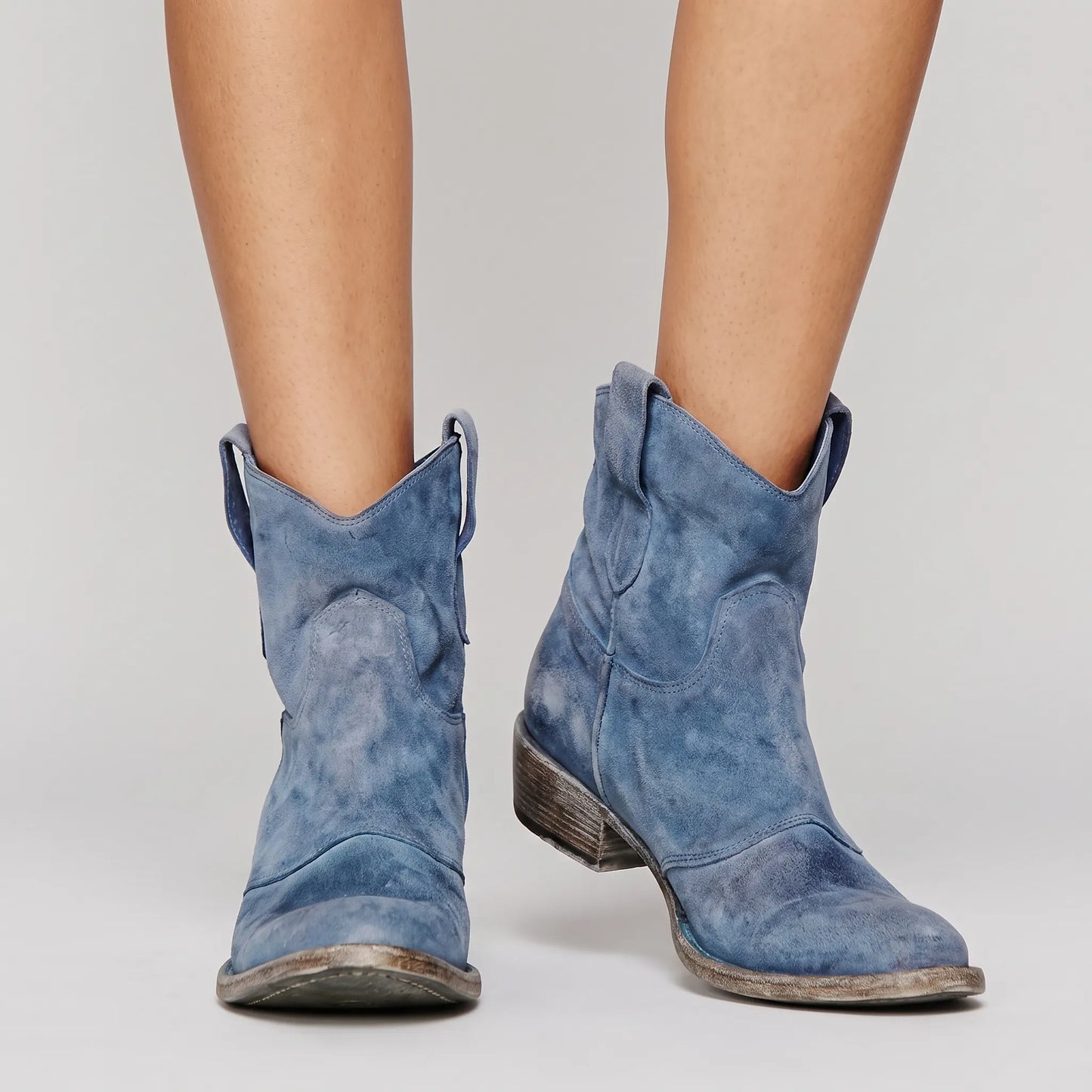 Zoey - Pointed Toe Western Ankle Boots