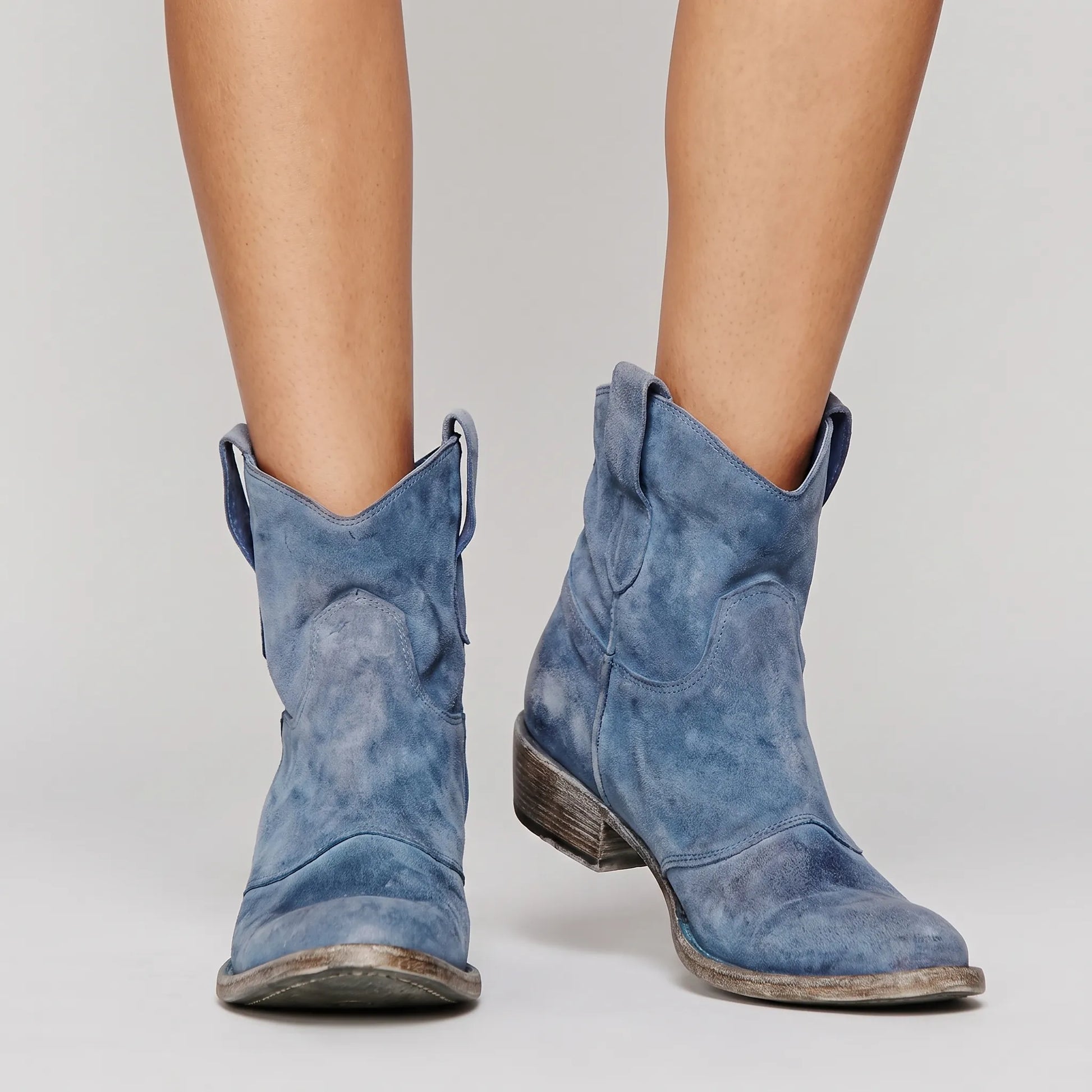 Zoey - Pointed Toe Western Ankle Boots