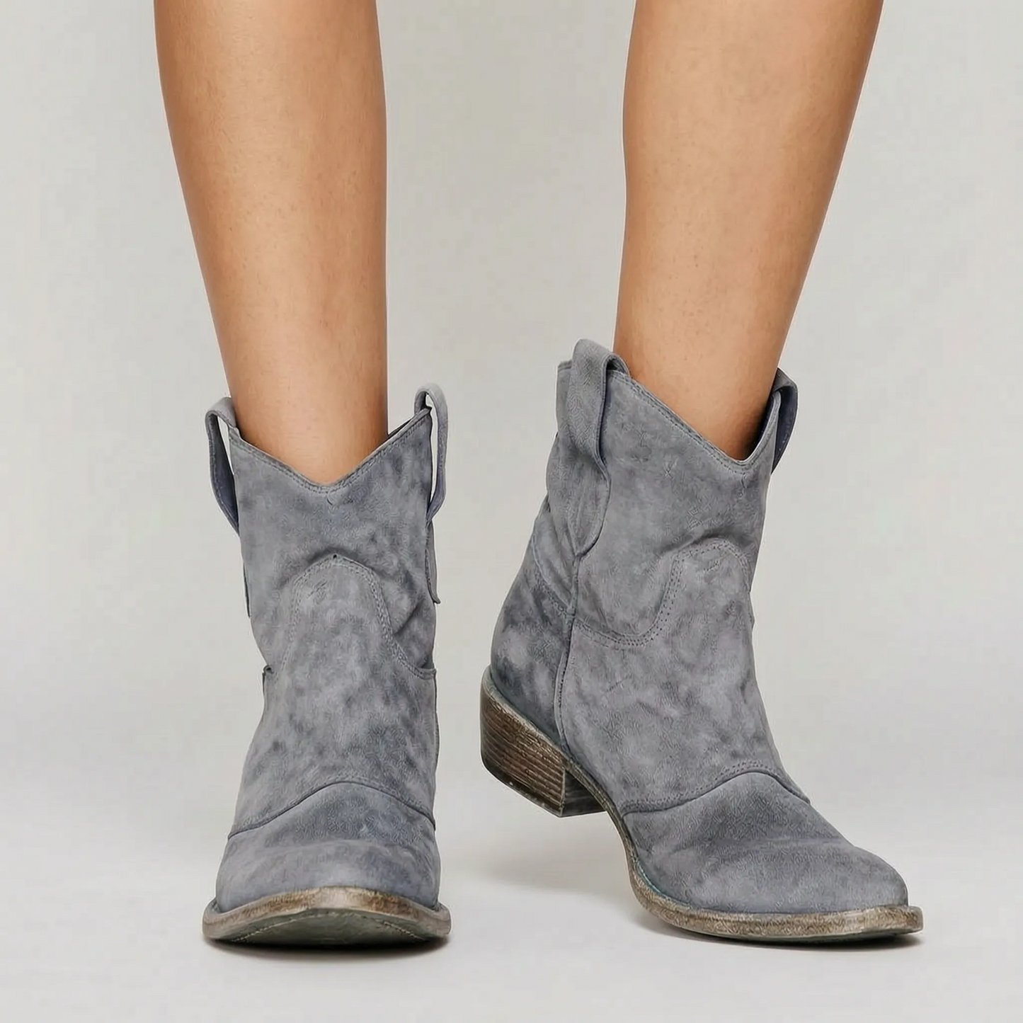 Zoey - Pointed Toe Western Ankle Boots