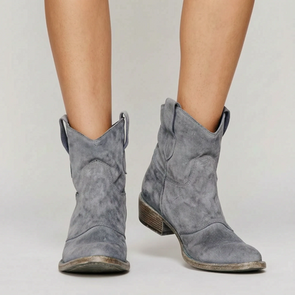 Zoey - Pointed Toe Western Ankle Boots
