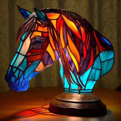 Variant image for Éclat | Kunstlampe – Stilvolles Buntglas mit Tiermotiven-7