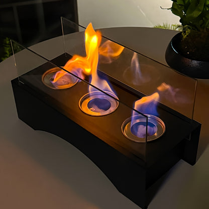 FlameLoom | Vintage Tabletop Fireplace – Real Ethanol Flames