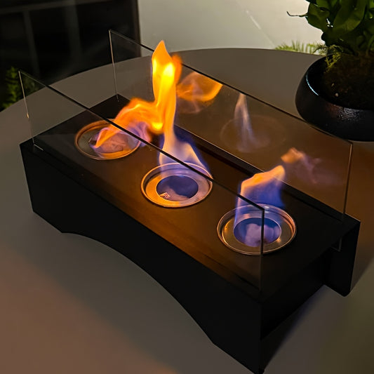 FlameLoom | Vintage Tabletop Fireplace – Real Ethanol Flames