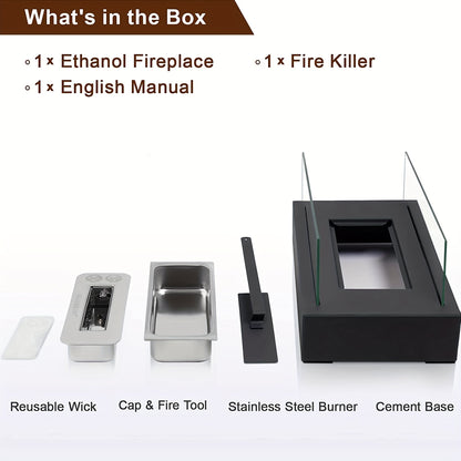 FlameRect | Traditional Rectangular Fireplace – Real Flames & Classic Style