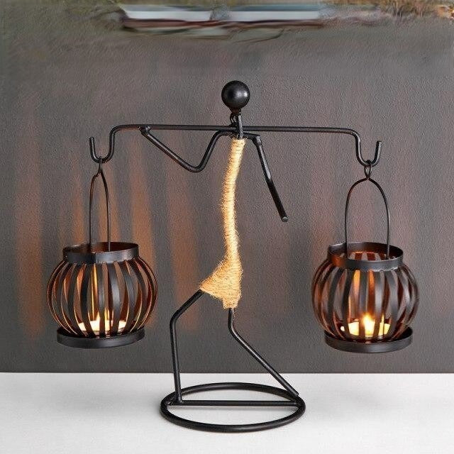 ZenithAura | Retro & Elegant Man Candle Holder