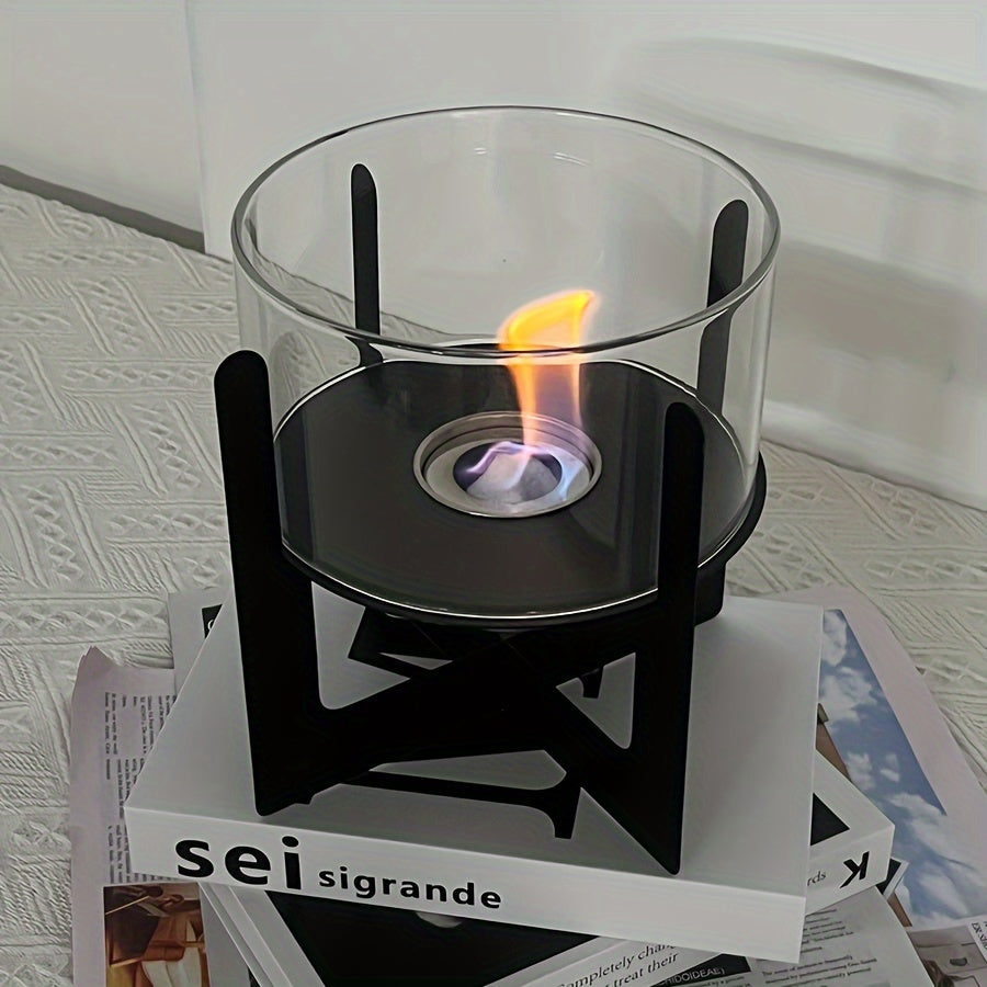 FireCross | Tabletop Fireplace – Vintage Cross Base Ambience