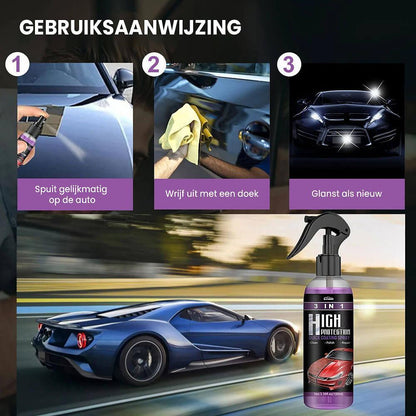 AutoGlanz | 3-in-1 Nano Ceramic Coating Spray | Buy 1 Get 2 Free
