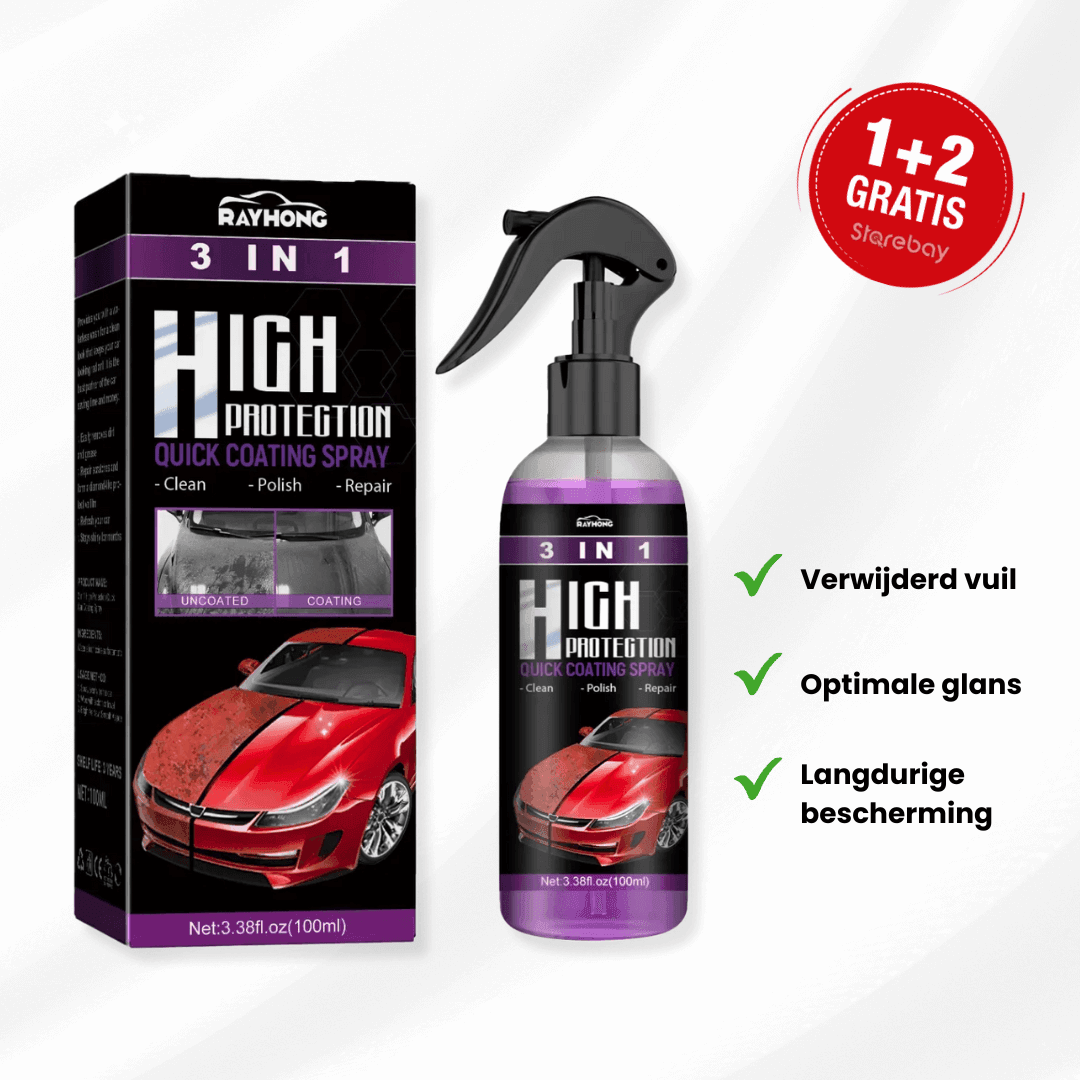AutoGlanz | 3-in-1 Nano Ceramic Coating Spray | Buy 1 Get 2 Free