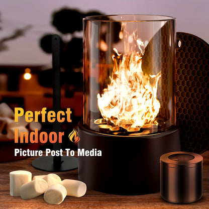 GlowRound | Round Tabletop Fireplace – Portable Ethanol Firelight