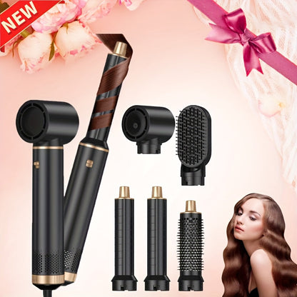 GlamFlow | 5-in-1 Hair Styler – Ionic Curling, Straightening & Volume Tool