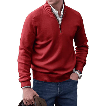 Variant image for Men's Cashmere Jumper - Luxurious Quarter Zip Knitwear for Winter Style-55