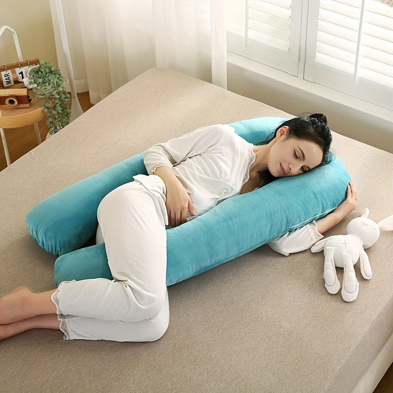 MumCloud | Washable Velvet-Covered U-Shaped Maternity Pillow