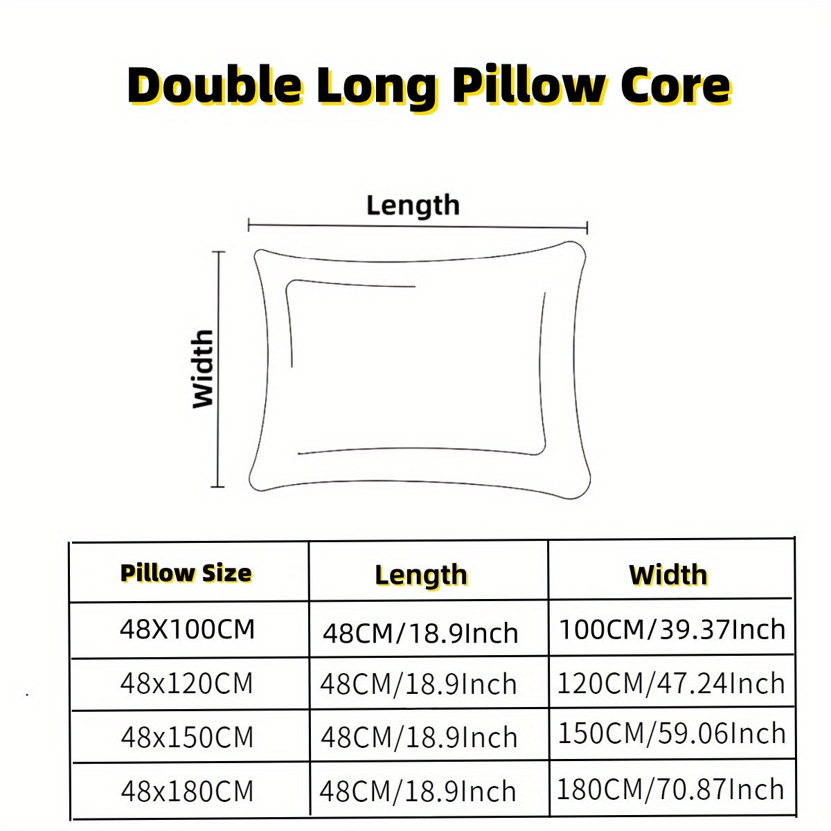 DreamSpan | Breathable Polyester Long Pillow for Everyday Use
