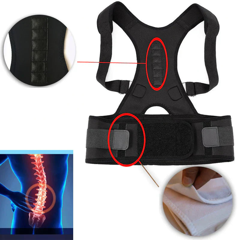Magnetic Posture Corrector Back Support with Adjustable Design & Therapy-5