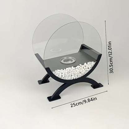 FlameLux | Vintage Tabletop Fireplace – Ethanol Flames & Cosy Ambience