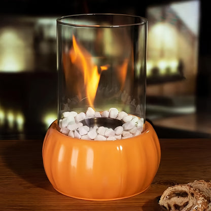 PumpkinFlame | Traditional Pumpkin-Shaped Tabletop Fireplace Smokeless