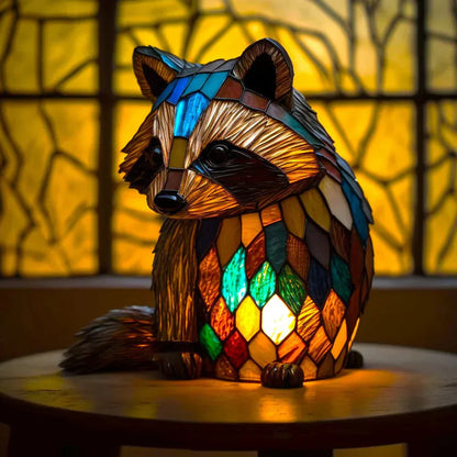 Éclat | Kunstlampe – Stilvolles Buntglas mit Tiermotiven-5