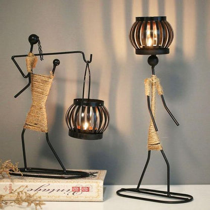 ZenithAura | Retro & Elegant Man Candle Holder