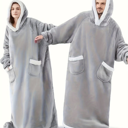 LoungeMate | Men’s Hooded Robe – Warm Flannel & Cosy Plaid