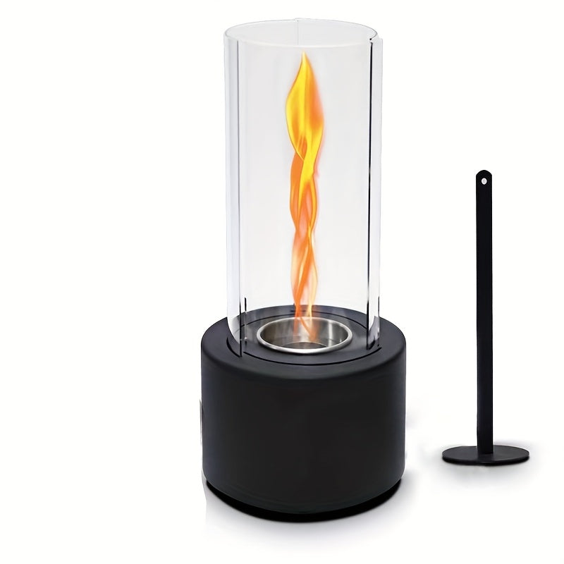 TwistFlame | Tabletop Fireplace – Elegant Swirling Glass Design