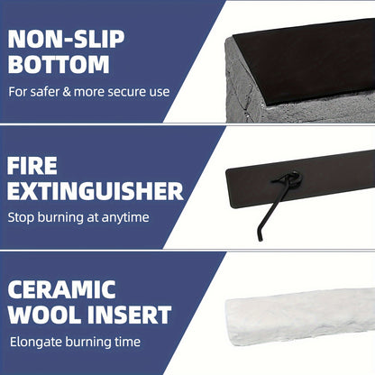 LavaGlow | Tabletop Fireplace – Concrete Ethanol Firelight