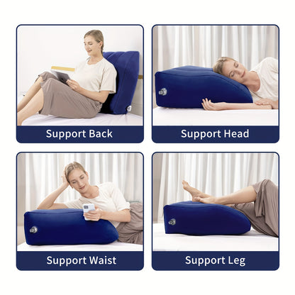 RestRise | Inflatable Wedge Pillow – 45° Tilt for Circulation & Recovery