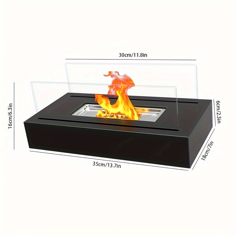 FlameRect | Traditional Rectangular Fireplace – Real Flames & Classic Style