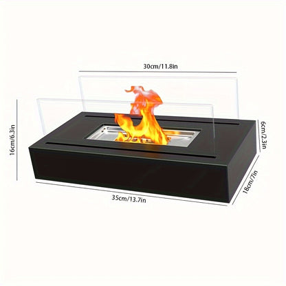 FlameRect | Traditional Rectangular Fireplace – Real Flames & Classic Style