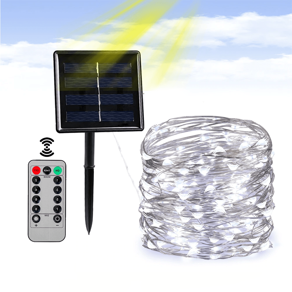 SunTwine | Solar-Powered LED Fairy Lights for Balcony & Garden