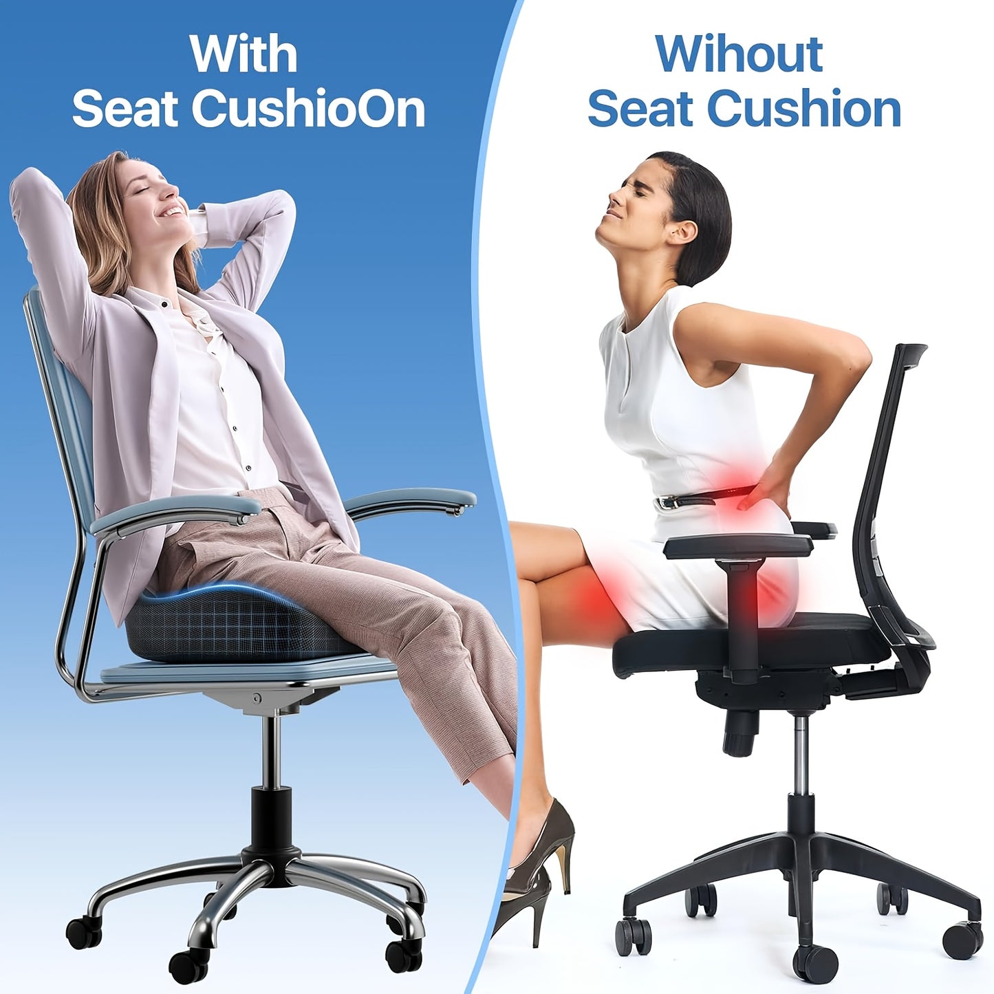 SeatMate | Memory Foam Cushion for Prolonged Sitting