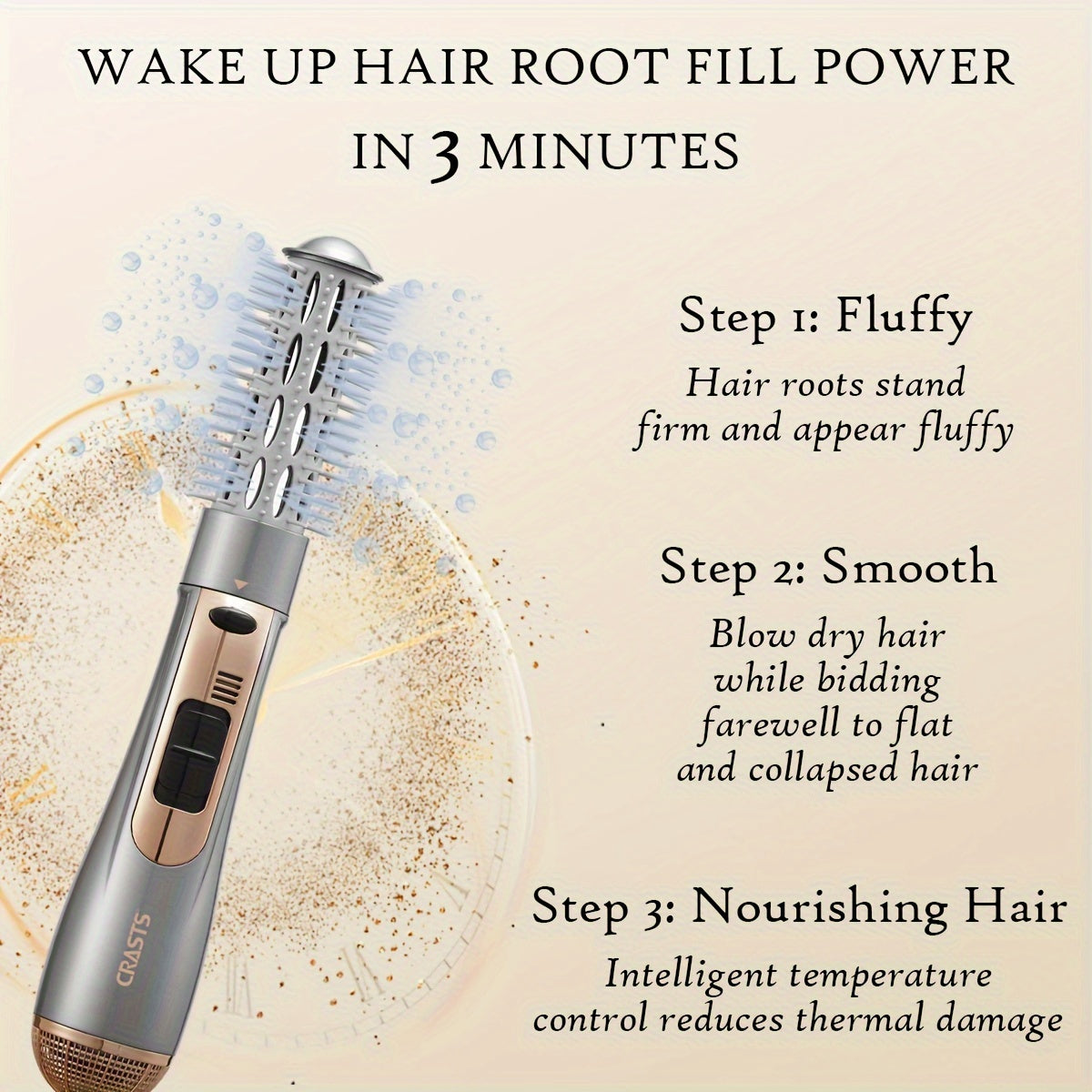 StyleComb | 2-in-1 Hair Dryer Brush – Dries, Straightens & Creates Curls