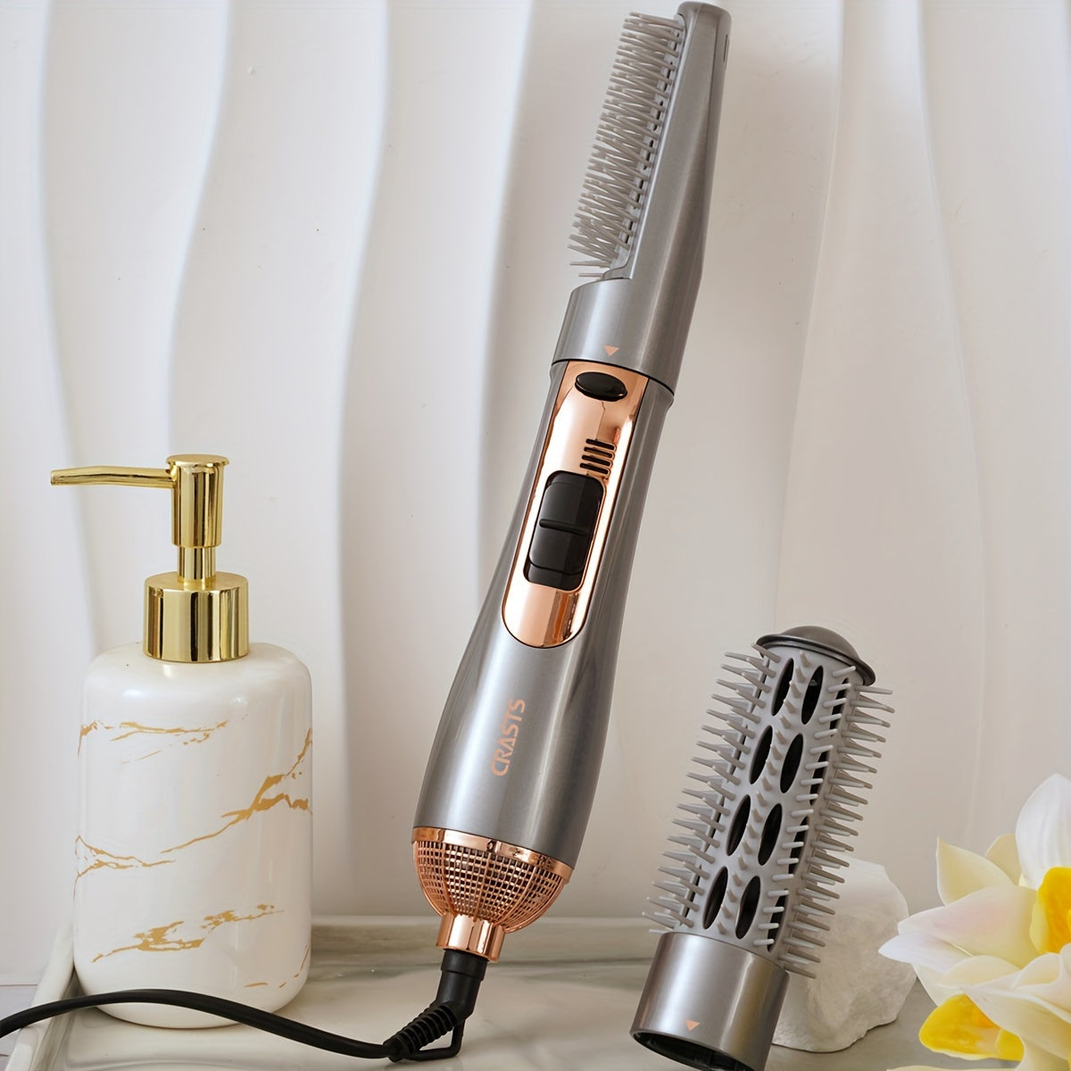 StyleComb | 2-in-1 Hair Dryer Brush – Dries, Straightens & Creates Curls