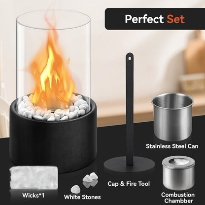 GlowRound | Round Tabletop Fireplace – Portable Ethanol Firelight