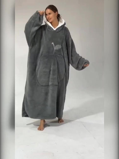 ChicLoom | Hooded Fleece Robe – Thick & Warm Winter Comfort