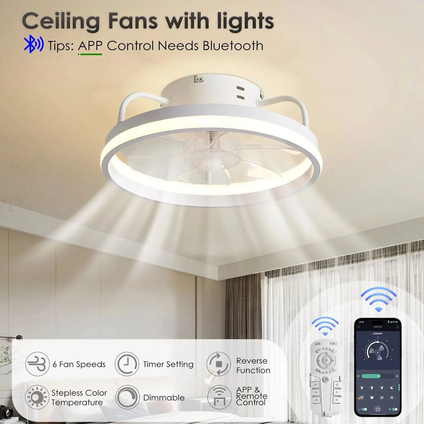 CoolBreeze | Stylish Ceiling Fan with LED Lighting