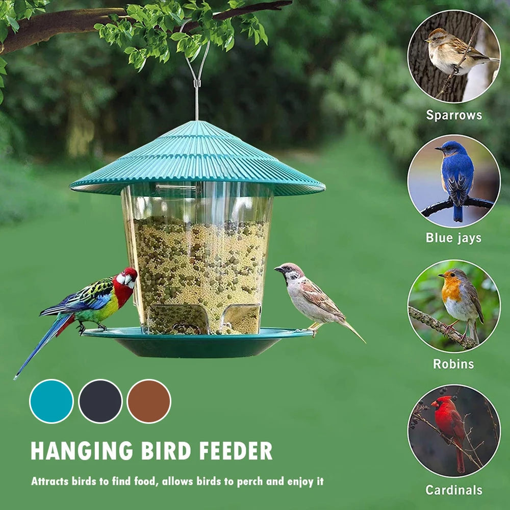 SeedFlow | Hanging Bird Feeder with Automatic Seed Dispenser