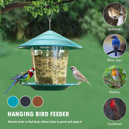 SeedFlow | Hanging Bird Feeder with Automatic Seed Dispenser