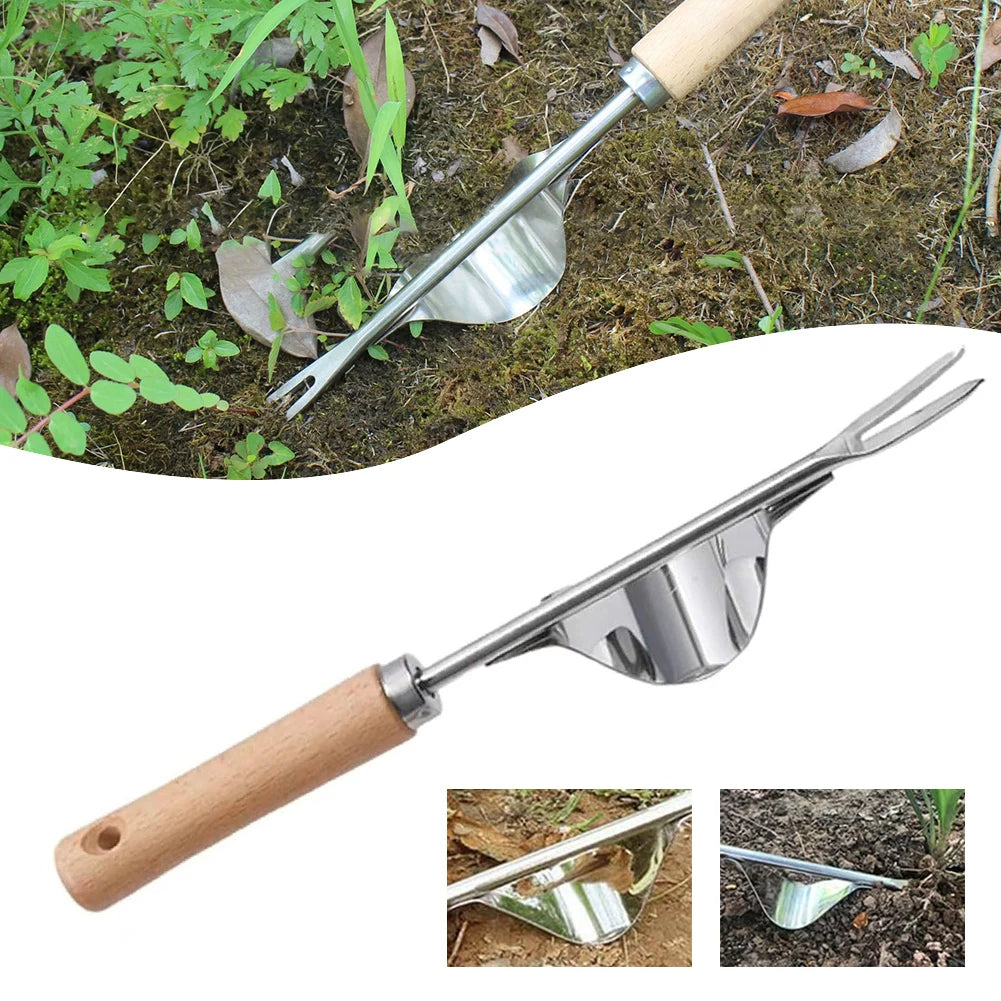 SoilSlice | V-Shaped Weeding Tool with Long Handle