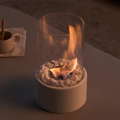 GlowEdge | Portable Glass Fireplace for Modern Indoor & Outdoor Ambience