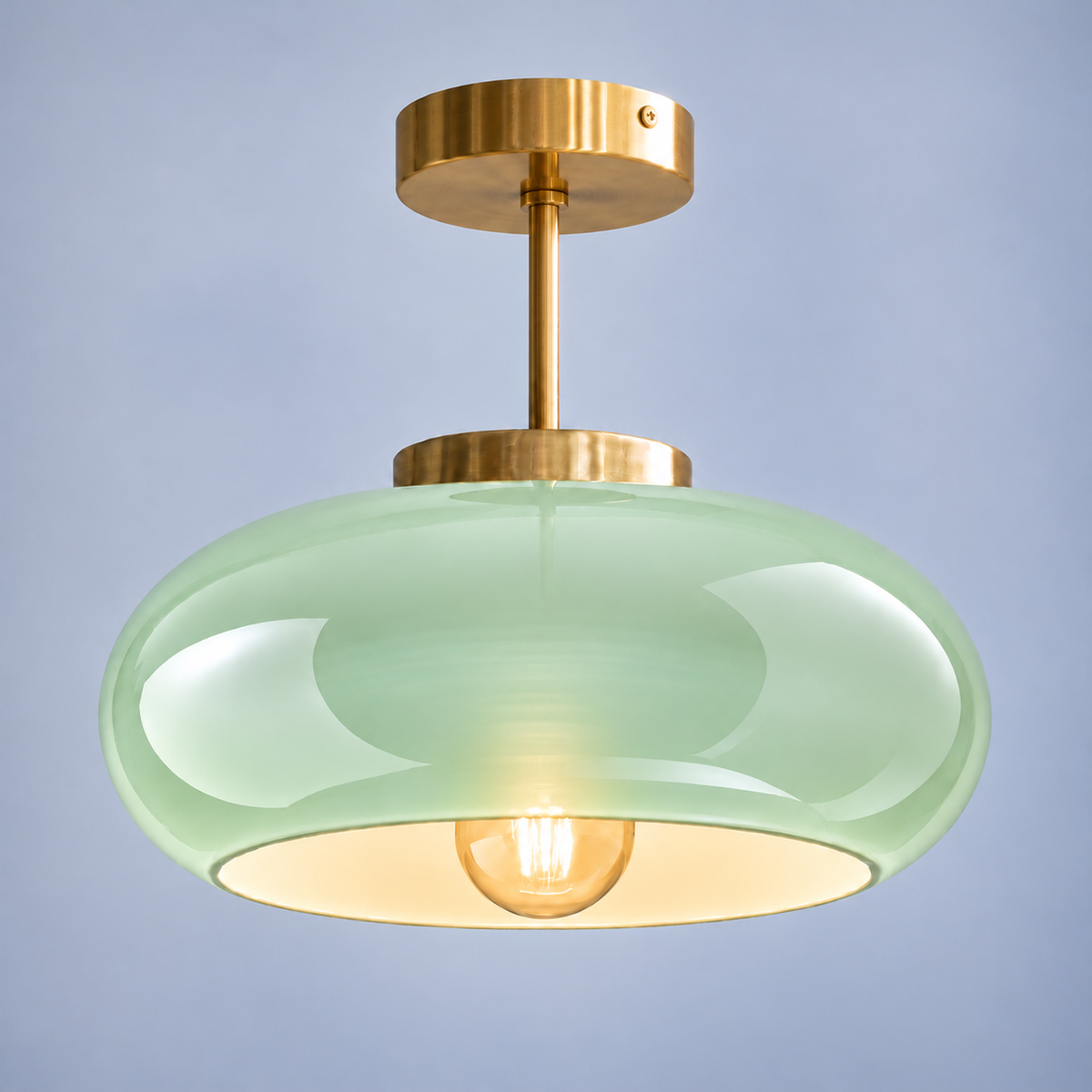 Tundris - Vintage Bowl Semi-Flush Ceiling Light