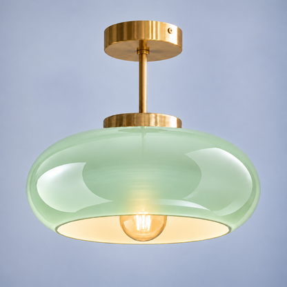 Tundris - Vintage Bowl Semi-Flush Ceiling Light