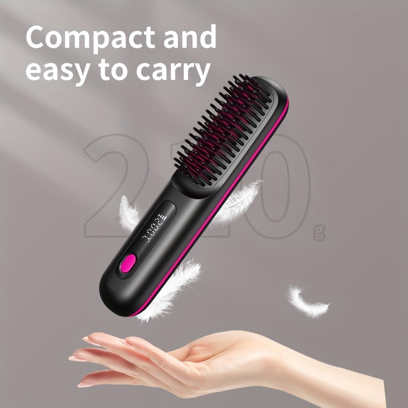 SleekMate | Portable Hair Straightening Comb – USB Rechargeable & Anti-Scald