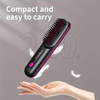 SleekMate | Portable Hair Straightening Comb – USB Rechargeable & Anti-Scald