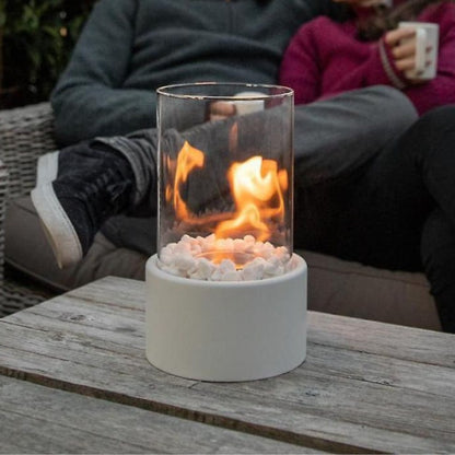 GlowEdge | Portable Glass Fireplace for Modern Indoor & Outdoor Ambience