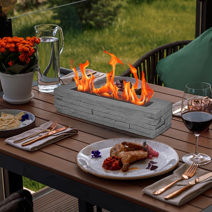 LavaGlow | Tabletop Fireplace – Concrete Ethanol Firelight