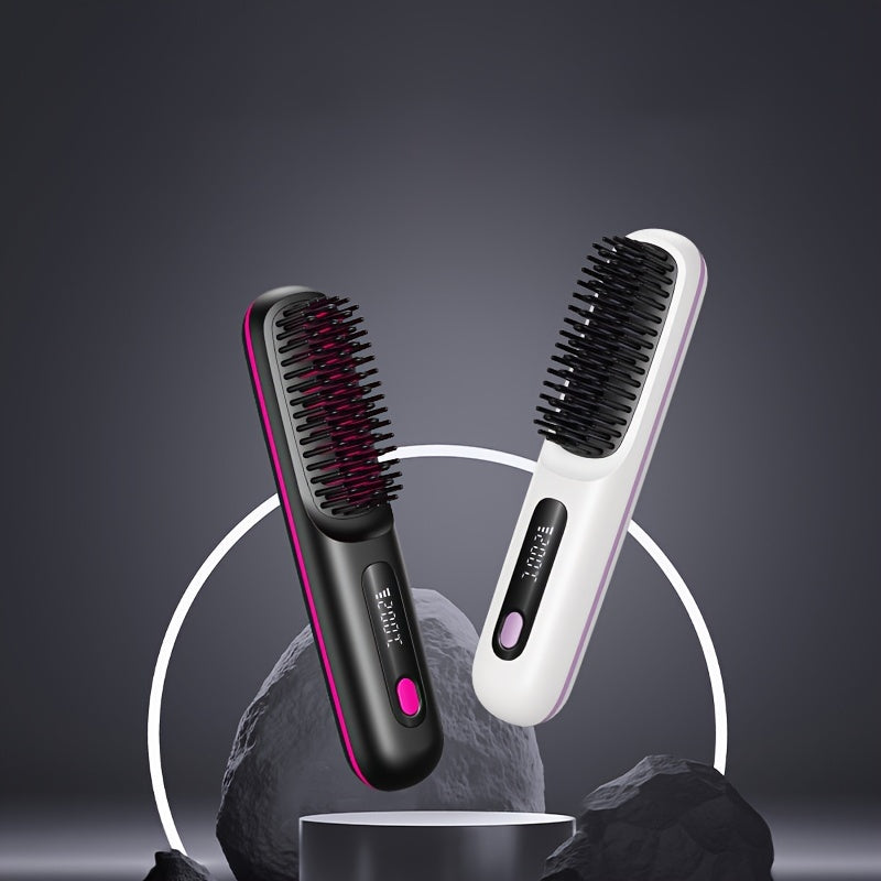 SleekMate | Portable Hair Straightening Comb – USB Rechargeable & Anti-Scald