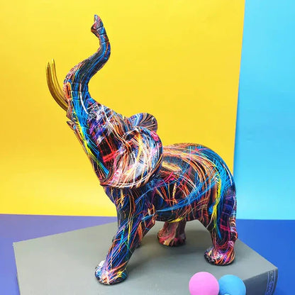 ColorTrunk | Vibrant Pop Art & Unique Bold Design Elephant Sculpture