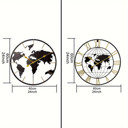 GlobeTime | Minimalist World Map Wall Clock